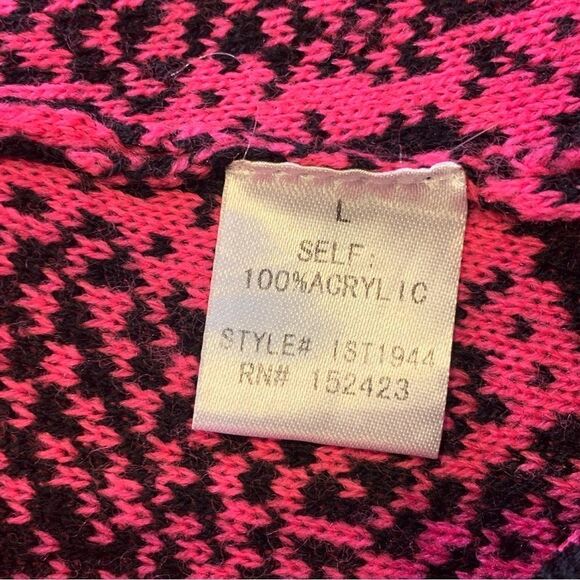 Day & Night Cozy Knit Snakeskin Print Joggers Pink and Black Size Large - Picture 8 of 9